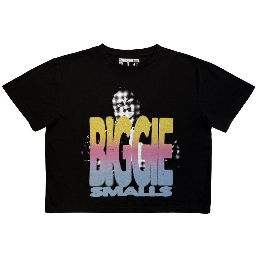 Biggie Smalls - Halftone Biggie Crop top - Black
